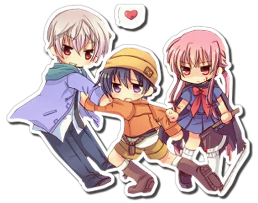 😠 Стикер «Yuno Gasai Future Diary» для Telegram