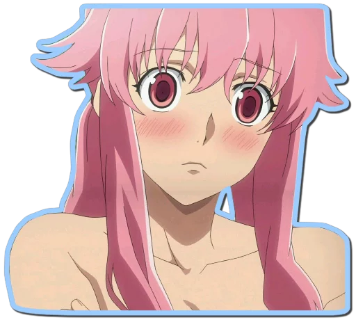 😳 Стикер «Yuno Gasai Future Diary» для Telegram