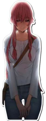 😊 Стикер «Yuno Gasai Future Diary» для Telegram