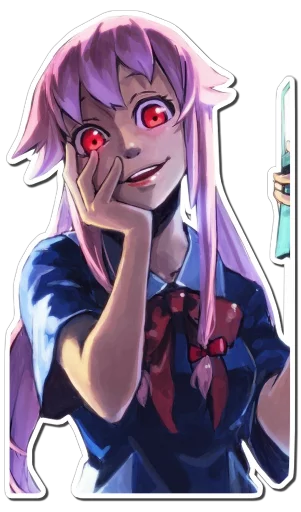 😃 Стикер «Yuno Gasai Future Diary» для Telegram