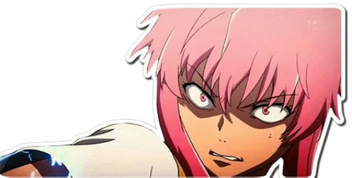 😠 Стикер «Yuno Gasai Future Diary» для Telegram