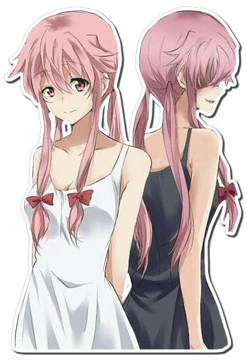 😇 Стикер «Yuno Gasai Future Diary» для Telegram