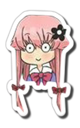 🙂 Стикер «Yuno Gasai Future Diary» для Telegram