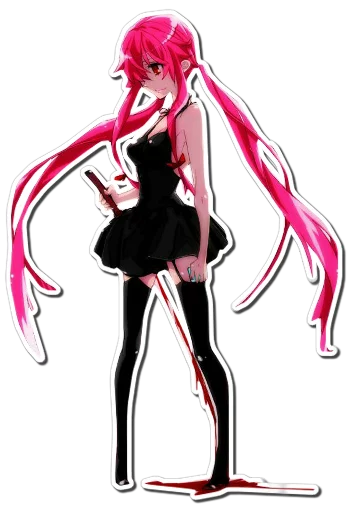 😊 Стикер «Yuno Gasai Future Diary» для Telegram