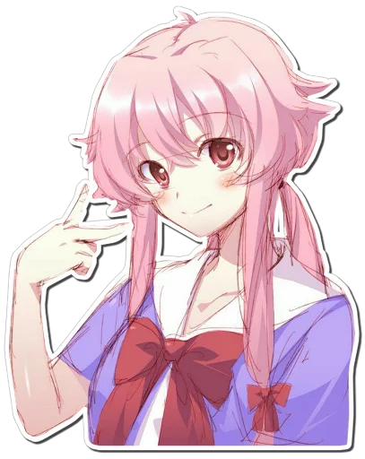 😃 Стикер «Yuno Gasai Future Diary» для Telegram
