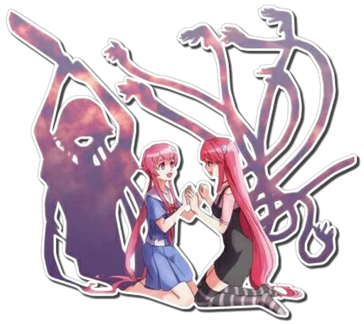 😃 Стикер «Yuno Gasai Future Diary» для Telegram