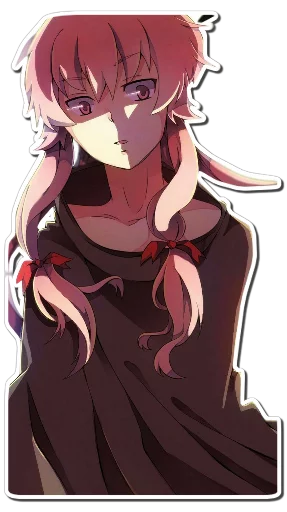 😒 Стикер «Yuno Gasai Future Diary» для Telegram