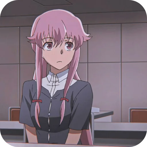 😕 Стикер «Yuno Gasai» для Telegram