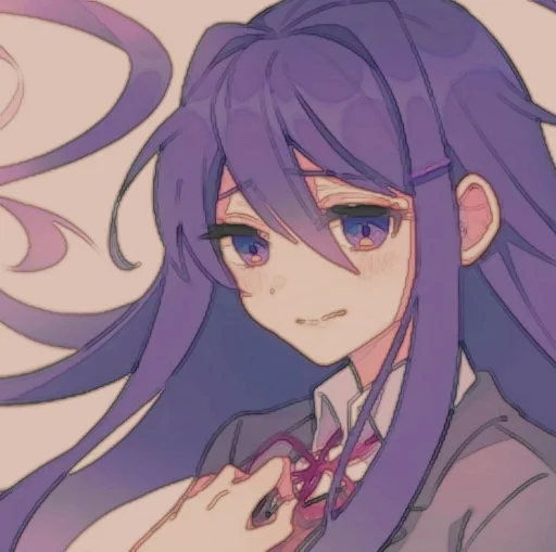 🤩 Стикер «Yuri DDLC» для Telegram
