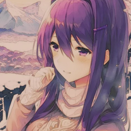 🤩 Стикер «Yuri DDLC» для Telegram