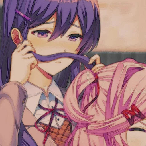 🤩 Стикер «Yuri DDLC» для Telegram