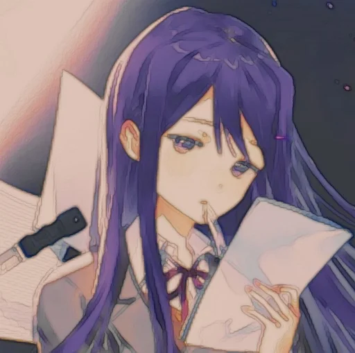 🤩 Стикер «Yuri DDLC» для Telegram