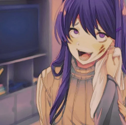 🤩 Стикер «Yuri DDLC» для Telegram