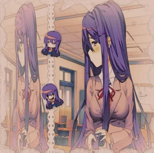 🤩 Стикер «Yuri DDLC» для Telegram