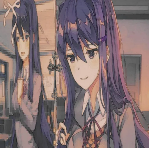 🤩 Стикер «Yuri DDLC» для Telegram