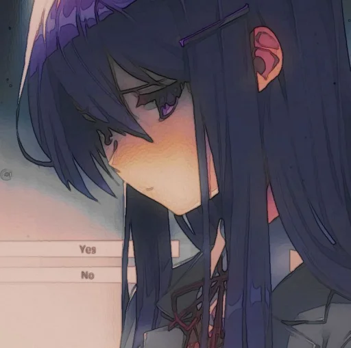 🤩 Стикер «Yuri DDLC» для Telegram