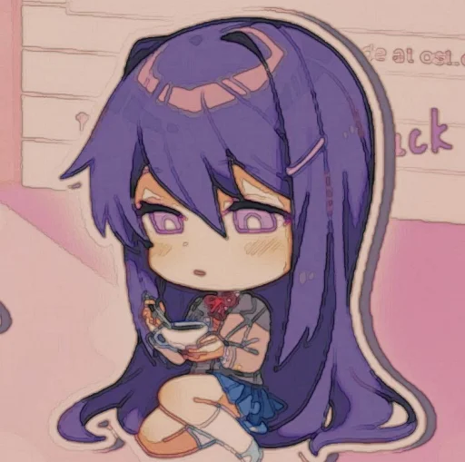 🤩 Стикер «Yuri DDLC» для Telegram