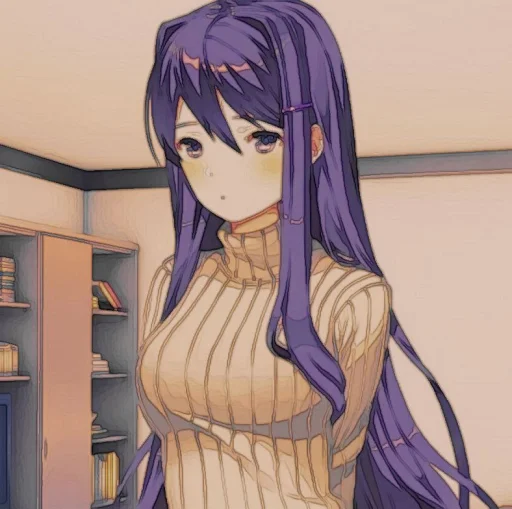 🤩 Стикер «Yuri DDLC» для Telegram