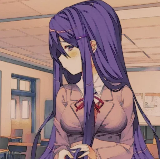 🤩 Стикер «Yuri DDLC» для Telegram