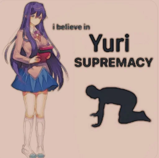 🤩 Стикер «Yuri DDLC» для Telegram