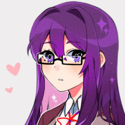 👓 Стикер «Yuri Doki Doki literature club» для Telegram