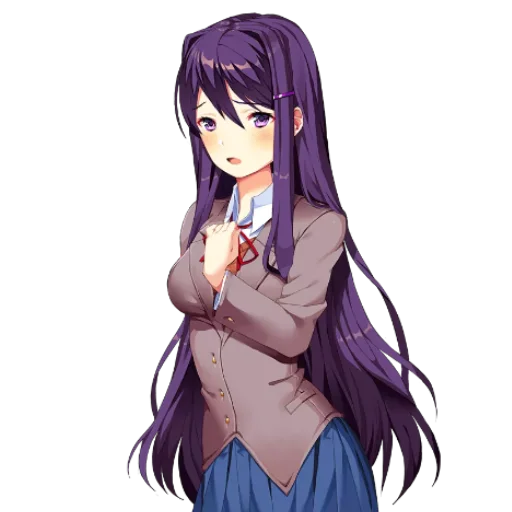 😯 Стикер «Yuri Doki Doki literature club» для Telegram