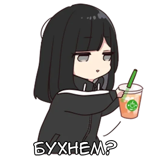🍾 Стикер «Юрудура-тян ч.2» для Telegram