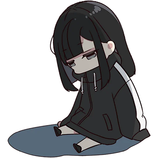 😔 Стикер «Юрудура тян» для Telegram