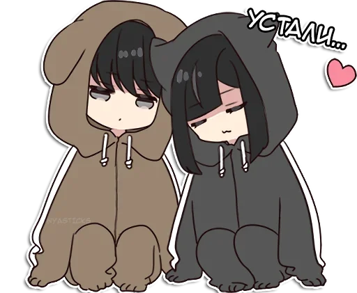 😴 Стикер «Юрудура-тян 2» для Telegram