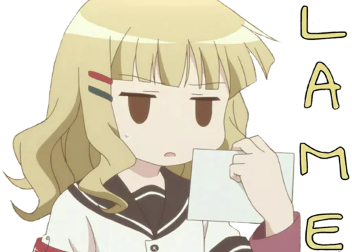 😑 Стикер «Yuru Yuri» для Telegram