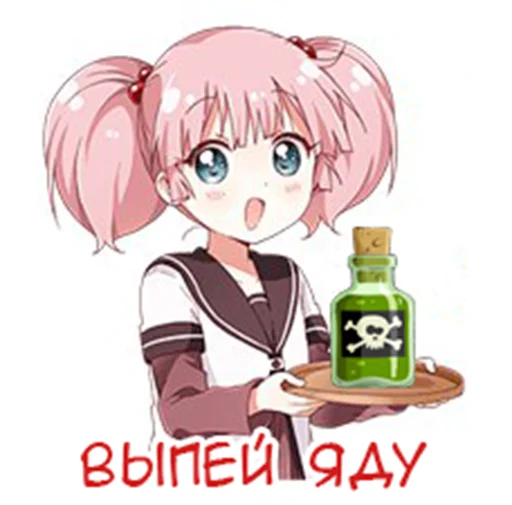 👧 Стикер «Yuru Yuri Rus» для Telegram