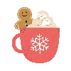 ☕️ Эмодзи «Буквы в новогоднем стиле» для Telegram