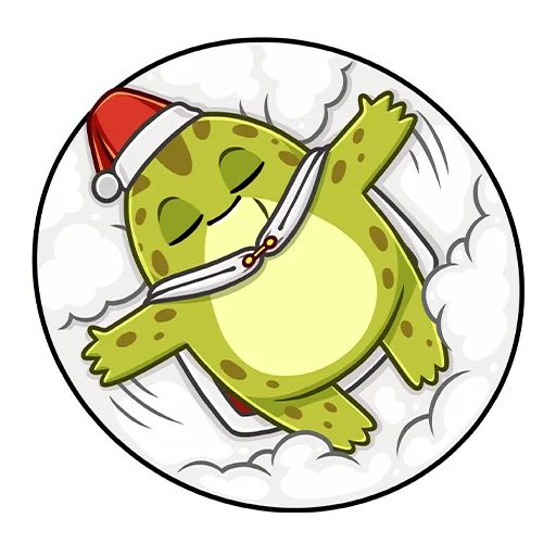 👼 Стикер «Праздник с Жабкой» для Telegram