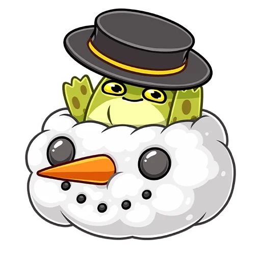 👋 Стикер «Праздник с Жабкой» для Telegram