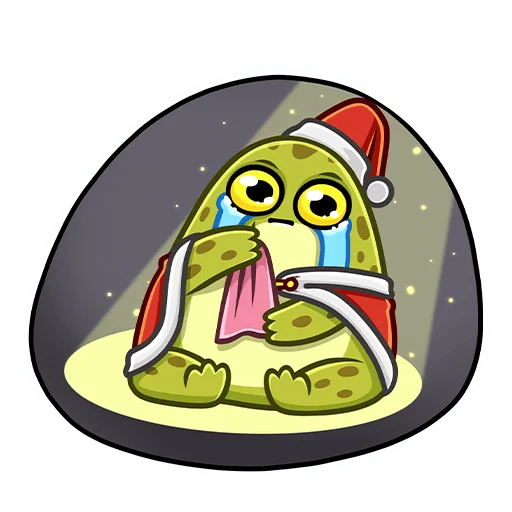 😭 Стикер «Праздник с Жабкой» для Telegram