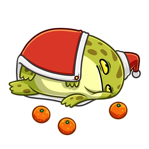 🍊 Стикер «Праздник с Жабкой» для Telegram