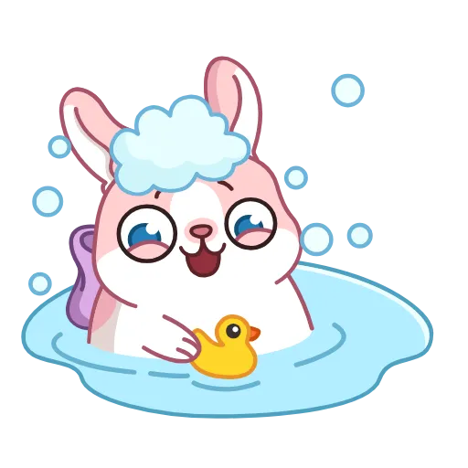 🛀 Стикер «Зайка» для Telegram
