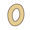 0️⃣ Эмодзи «Коричневые буквы, цифры, иконки» для Telegram