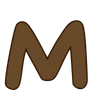 😘 Эмодзи «Коричневые буквы, цифры, иконки» для Telegram