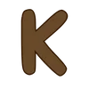 😁 Эмодзи «Коричневые буквы, цифры, иконки» для Telegram