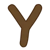 🥸 Эмодзи «Коричневые буквы, цифры, иконки» для Telegram