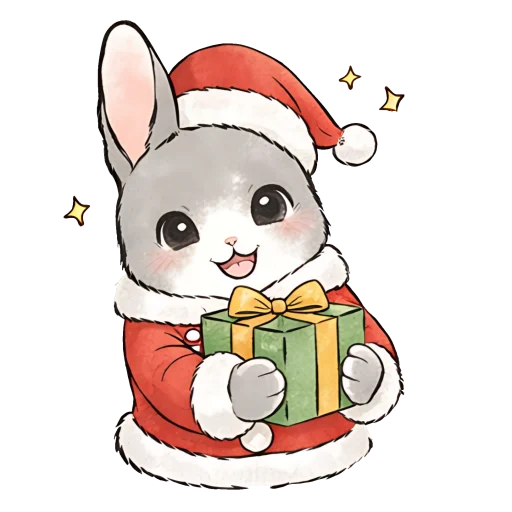 🎁 Стикер «Новогодний зайчик» для Telegram