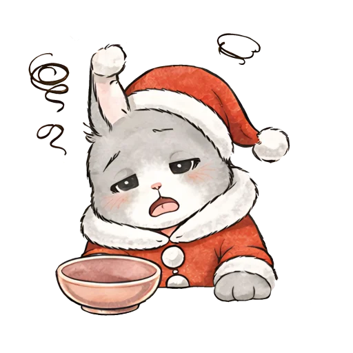 🤨 Стикер «Новогодний зайчик» для Telegram