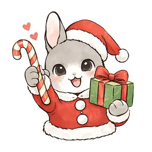 🎁 Стикер «Новогодний зайчик» для Telegram