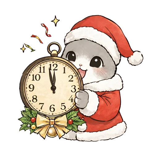 ⏰ Стикер «Новогодний зайчик» для Telegram