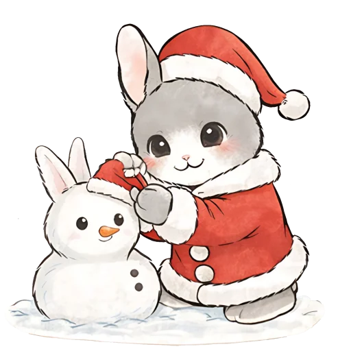 ☃ Стикер «Новогодний зайчик» для Telegram