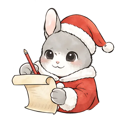 🤨 Стикер «Новогодний зайчик» для Telegram