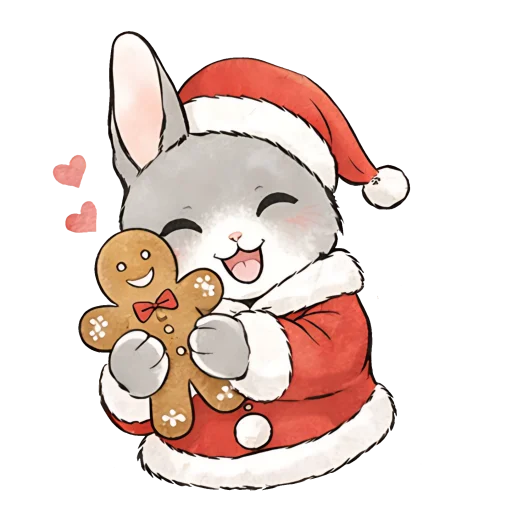 🍪 Стикер «Новогодний зайчик» для Telegram