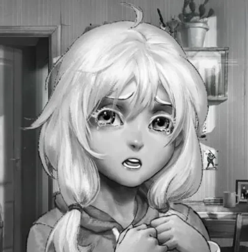 😟 Стикер «Виртуальная новелла "Зайчик"» для Telegram