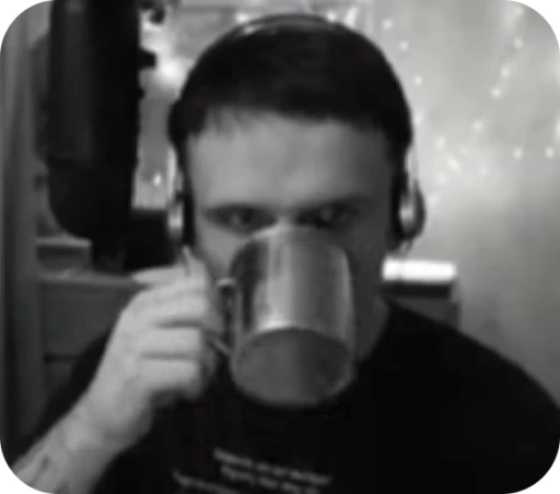 ☕ Стикер «JustV Dark Soliger» для Telegram